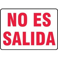 Accuform SHMEXT911VA 10"" x 14"" Safety Sign: Not An Exit