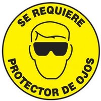 Accuform SHMFS200 17"" Slip-Gard Floor Sign: Eye Protection Required (Graphic)