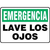 Accuform SHMFSD913VA 10"" x 14"" Emergency Safety Sign: Eye Wash