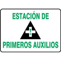 Accuform SHMFSD960VA 10"" x 14"" Safety Sign: First Aid Station