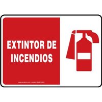 Accuform SHMFXG518VS 10"" x 14"" Safety Sign: Fire Extinguisher (Graphic)