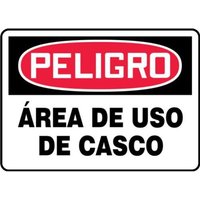 Accuform SHMPPA006XL 14"" x 20"" OSHA Danger Safety Sign: Hard Hat Area