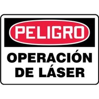 Accuform SHMRAD022VS 10"" x 14"" OSHA Danger Safety Sign: Laser Operating