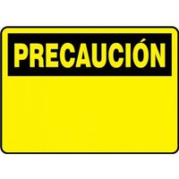 Accuform SHMRBH606XL 10"" x 14"" OSHA Caution Safety Sign Blank