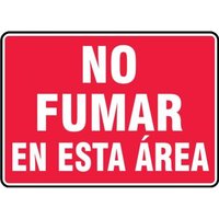 Accuform SHMSMG502XV 10"" x 14"" Smoking Control Sign: No Smoking In This Area