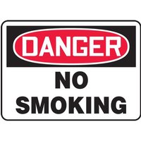 Accuform SHMSMK134XL 14"" x 20"" OSHA Danger Safety Sign: No Smoking