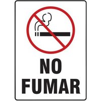 Accuform SHMSMK982XL 20"" x 14"" Bilingual Safety Sign: No Smoking (Symbol)