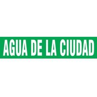 Accuform SHRPK215SSB Spanish Pipe Marker: Agua De La Ciudad