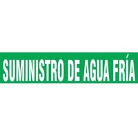 Accuform SHRPK223SSA Spanish Pipe Marker: Suministro De Agua Fría