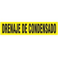 Accuform SHRPK233SSB Spanish Pipe Marker: Drenaje De Condensado