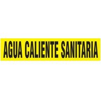 Accuform SHRPK277SSD Spanish Pipe Marker: Agua Caliente Sanitaria