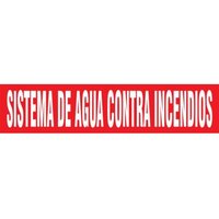 Accuform SHRPK326STC Spanish Pipe Marker: Sistema De Agua Contra Incendios