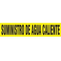 Accuform SHRPK431STC Spanish Pipe Marker: Suministro De Agua Caliente