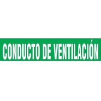Accuform SHRPK723SSA Spanish Pipe Marker: Conducto De Ventilacion