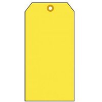 Accuform TBB615FYP 4-3/4"" x 2-3/8"" Fluorescent Blank Cardstocks Tags