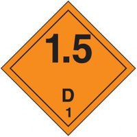 Accuform TCL156EV2 100mm x 100mm (4"" x 4"") TDG Label - Class 1