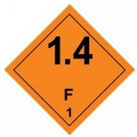 Accuform TCL195PS2 100mm x 100mm (4"" x 4"") TDG Label - Class 1 Adhesive Coated Paper Class 1.4 F1