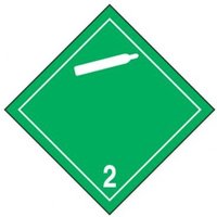 Accuform TCL215PS5 100mm x 100mm (4"" x 4"") TDG Shipping Labels: Hazard Class 2: Non-Flammable Gas