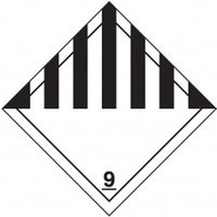 Accuform TCL940PS5 100mm x 100mm (4"" x 4"") TDG Shipping Labels: Hazard Class 9: Miscellaneous Dangerous Goods