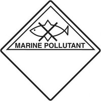 Accuform TCL986EV5 100mm x 100mm (4"" x 4"") TDG Label - Marine Pollutant