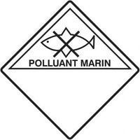 Accuform TCL988EV5 100mm x 100mm (4"" x 4"") TDG Label - Marine Pollutant