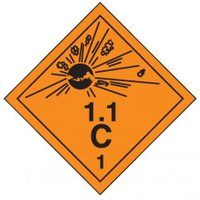 Accuform TCP103MG1 273mm x 273mm (10-3/4"" x 10-3/4"") TDG Placard - Class 1