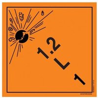 Accuform TCP129VS25 273mm x 273mm (10-3/4"" x 10-3/4"") TDG Placard - Class 1