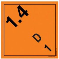 Accuform TCP144CT10 273mm x 273mm (10-3/4"" x 10-3/4"") TDG Placard - Class 1