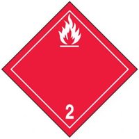 Accuform TCP202CT50 273mm x 273mm (10-3/4"" x 10-3/4"") TDG Placard - Class 2