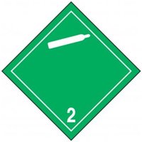 Accuform TCP204VS1 273mm x 273mm (10-3/4"" x 10-3/4"") TDG Placard - Class 2