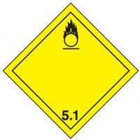 Accuform TCP511CT10 273mm x 273mm (10-3/4"" x 10-3/4"") TDG Placard - Class 5