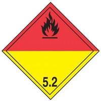 Accuform TCP533FV100 273mm x 273mm (10-3/4"" x 10-3/4"") TDG Placard - Class 5