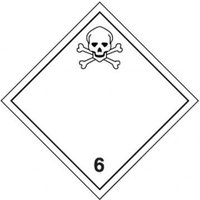 Accuform TCP634FV10 273mm x 273mm (10-3/4"" x 10-3/4"") TDG Placard - Class 6