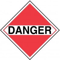 Accuform TCP951VP50 273mm x 273mm (10-3/4"" x 10-3/4"") TDG Placard: Danger