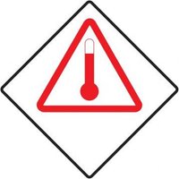 Accuform TCP953CT1 273mm x 273mm (10-3/4"" x 10-3/4"") TDG Placard - Elevated Temperature