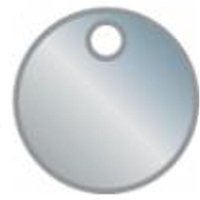 Accuform TDB427AL 2"" Blank Anodized Aluminum Tag Natural Aluminum