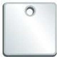 Accuform TDB657 2"" x 2"" Blank Stainless Steel ID Tags - Square