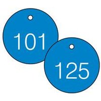 Accuform TDG365BU 1-1/2"" Accu-Ply Engraved Numbered Plastic Tags