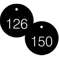 Accuform TDG366BK 1-1/2"" Accu-Ply Engraved Numbered Plastic Tags