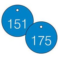 Accuform TDG367BU 1-1/2"" Accu-Ply Engraved Numbered Plastic Tags
