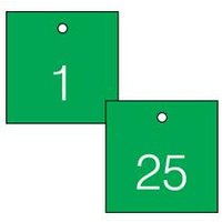Accuform TDG370GN 1-1/2"" Accu-Ply Engraved Numbered Plastic Tags