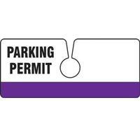 Accuform TNT429PRG 2"" x 4-3/4"" Hanging Parking Permit - Horizontal Purple Series 600-699