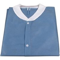 “Disposable Lab Coat, No Pockets, Dark Blue, Medium“