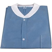 “Disposable Lab Jacket, with Pockets, Dark Blue, Large“