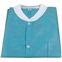 “Disposable Lab Coat, with Pockets, Teal, Small“