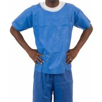 “Denim Blue Short Sleeve Shirt, L“