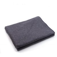 “50" x 84" Wool Blanket, 80%, Gray“