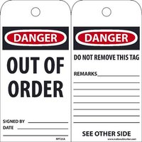 Danger Out Of Order Tag, Pk25
