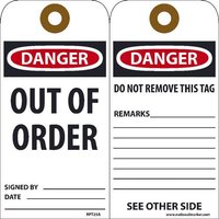 Danger Out Of Order Tag, Pk25