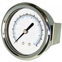 2 in Dial, 1/4 in NPT Male Back Location, Chrome Plated Steel Case Material